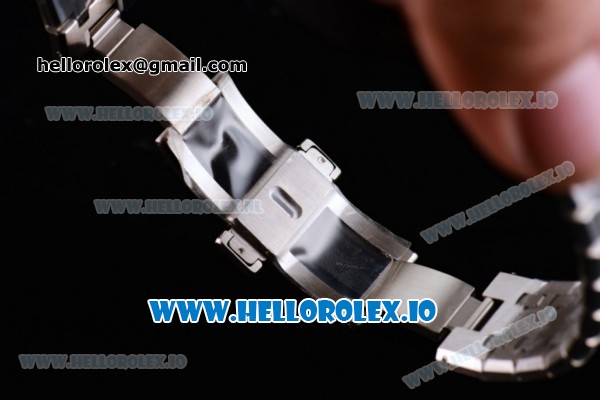 Audemars Piguet Royal Oak Double Time Chrono Asia Automatic Steel Case Black Dial With Stick Markers Steel Bracelet - Click Image to Close